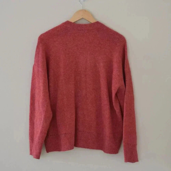 TORRID Cardigan V-Neck Drop Shoulder Sweater In Dark Coral Size 00 (10) - Picture 2 of 5